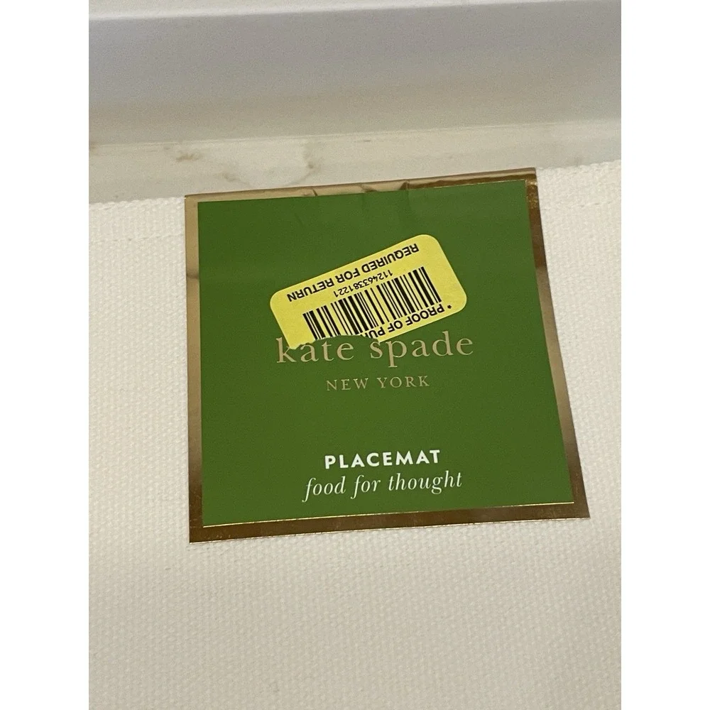 Kate Spade Eat Cake For Breakfast Pink Placemats‎ Set of 5 Cotton 13 x 9 New